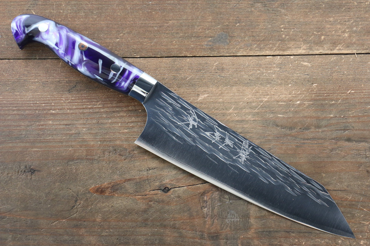 Yu Kurosaki Juhyo SPG2 Hammered Santoku Japanese Knife 165mm with Acrylic Handle - Japanny - Best Japanese Knife