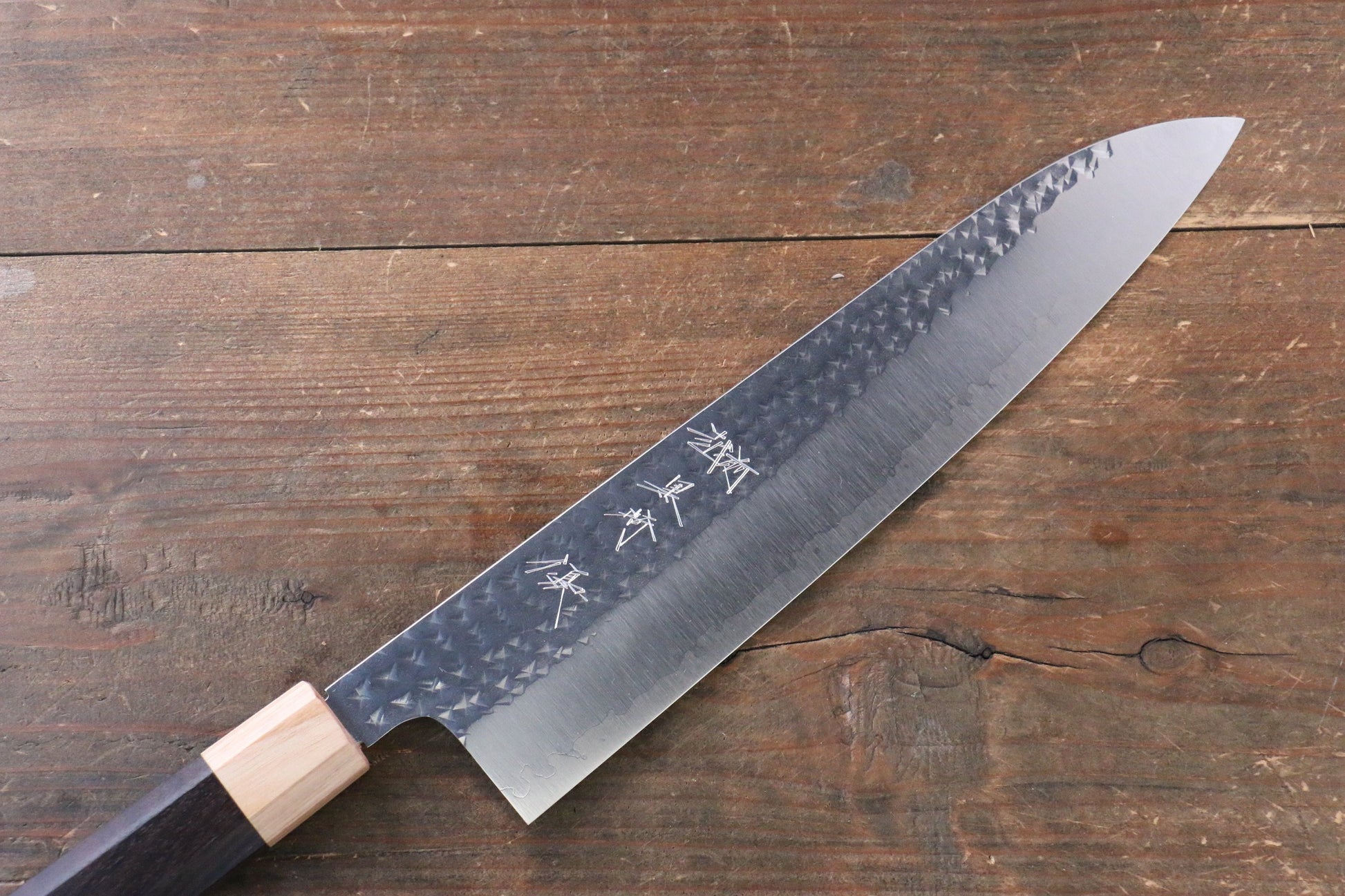 Yu Kurosaki Senko R2/SG2 Hammered Sujihiki Japanese Knife 270mm with Shitan Handle - Japanny - Best Japanese Knife