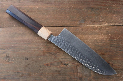 Yu Kurosaki Senko R2/SG2 Hammered Santoku Japanese Knife 165mm with Shitan Handle - Japanny - Best Japanese Knife