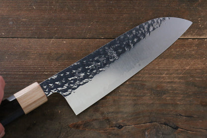 Yu Kurosaki Senko R2/SG2 Hammered Santoku Japanese Knife 165mm with Shitan Handle - Japanny - Best Japanese Knife