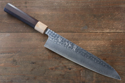 Yu Kurosaki Senko R2/SG2 Hammered Gyuto Japanese Knife 210mm with Shitan Handle - Japanny - Best Japanese Knife