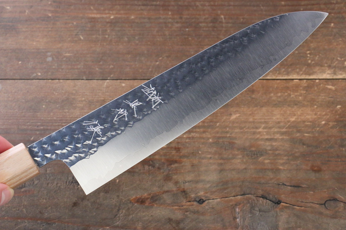 Yu Kurosaki Senko R2/SG2 Hammered Gyuto Japanese Knife 210mm with Shitan Handle - Japanny - Best Japanese Knife