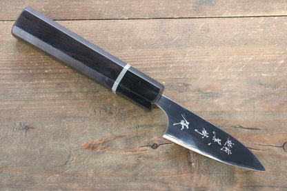 Yu Kurosaki R2/SG2 Mirrored Finish Petty-Utility Japanese Knife 80mm with Ebony Wood Handle (ferrule: Water Buffalo Horn) - Japanny - Best Japanese Knife