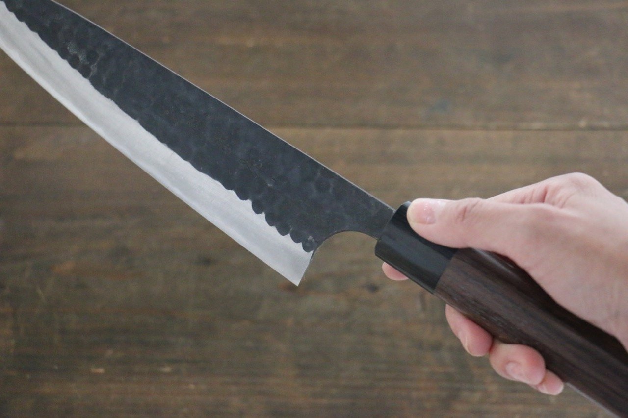 Katsushige Anryu 3 Layer Cladding Blue Super Core Hammerd Japanese Chef's Gyuto Knife 210mm - Japanny - Best Japanese Knife