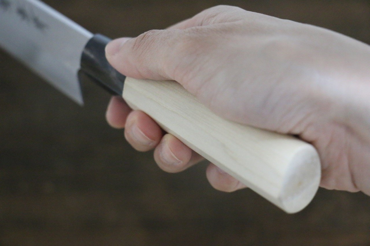 [Left Handed] Sakai Takayuki Kasumitogi White Steel Mukimono Japanese Chef's Knife - Japanny - Best Japanese Knife