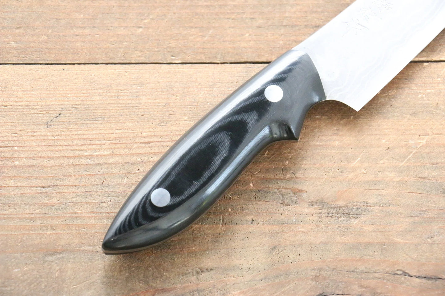 Marke Kazuo Nomura Weißer Stahl Nr. 2 Damaststahl Gyuto Mehrzweckmesser Japanisches Messer 120 mm Micarta-Griff