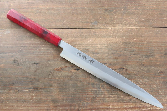 Sakai Takayuki Sakai Takayuki Nanairo INOX Molybdenum Yanagiba Japanese Knife 270mm with ABS resin(Red tortoiseshelll) Handle - Japanny - Best Japanese Knife