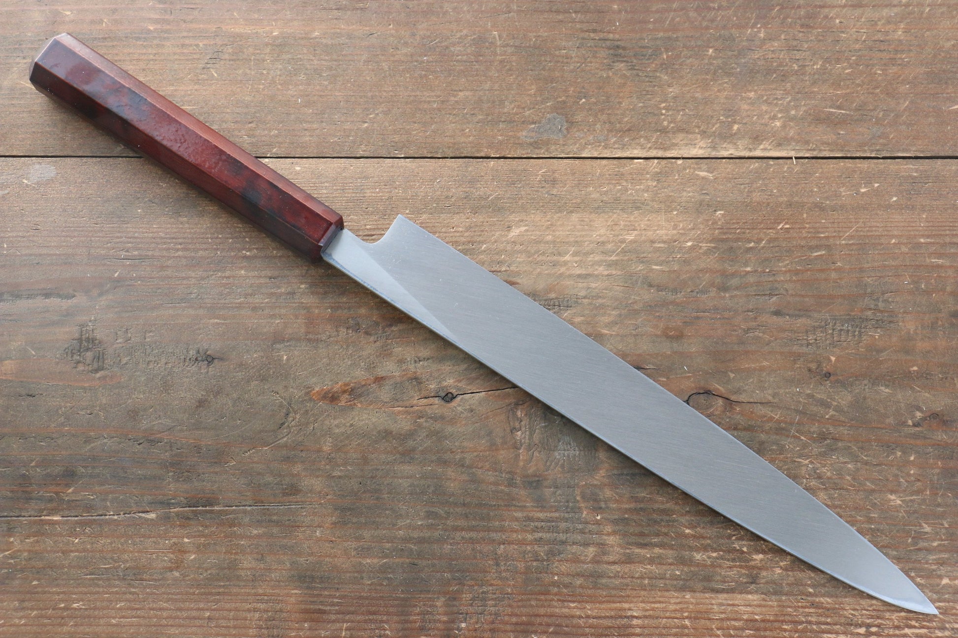 Sakai Takayuki Sakai Takayuki Nanairo INOX Molybdenum Yanagiba Japanese Knife 270mm with ABS resin(Tortoiseshell) Handle - Japanny - Best Japanese Knife