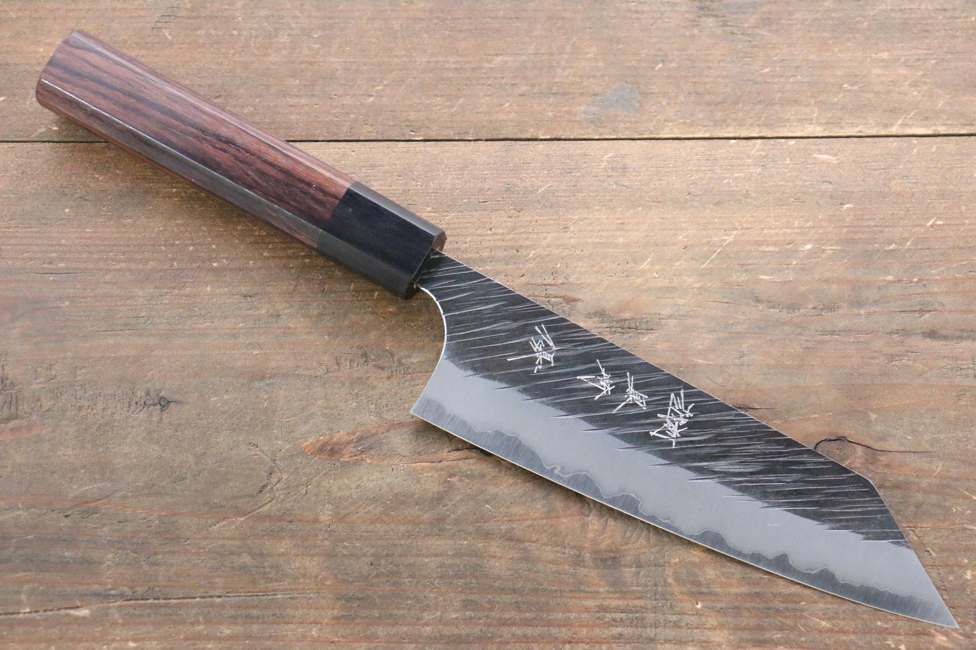 Yu Kurosaki Fujin Blue Super Hammered Bunka Japanese Knife 165mm - Japanny - Best Japanese Knife