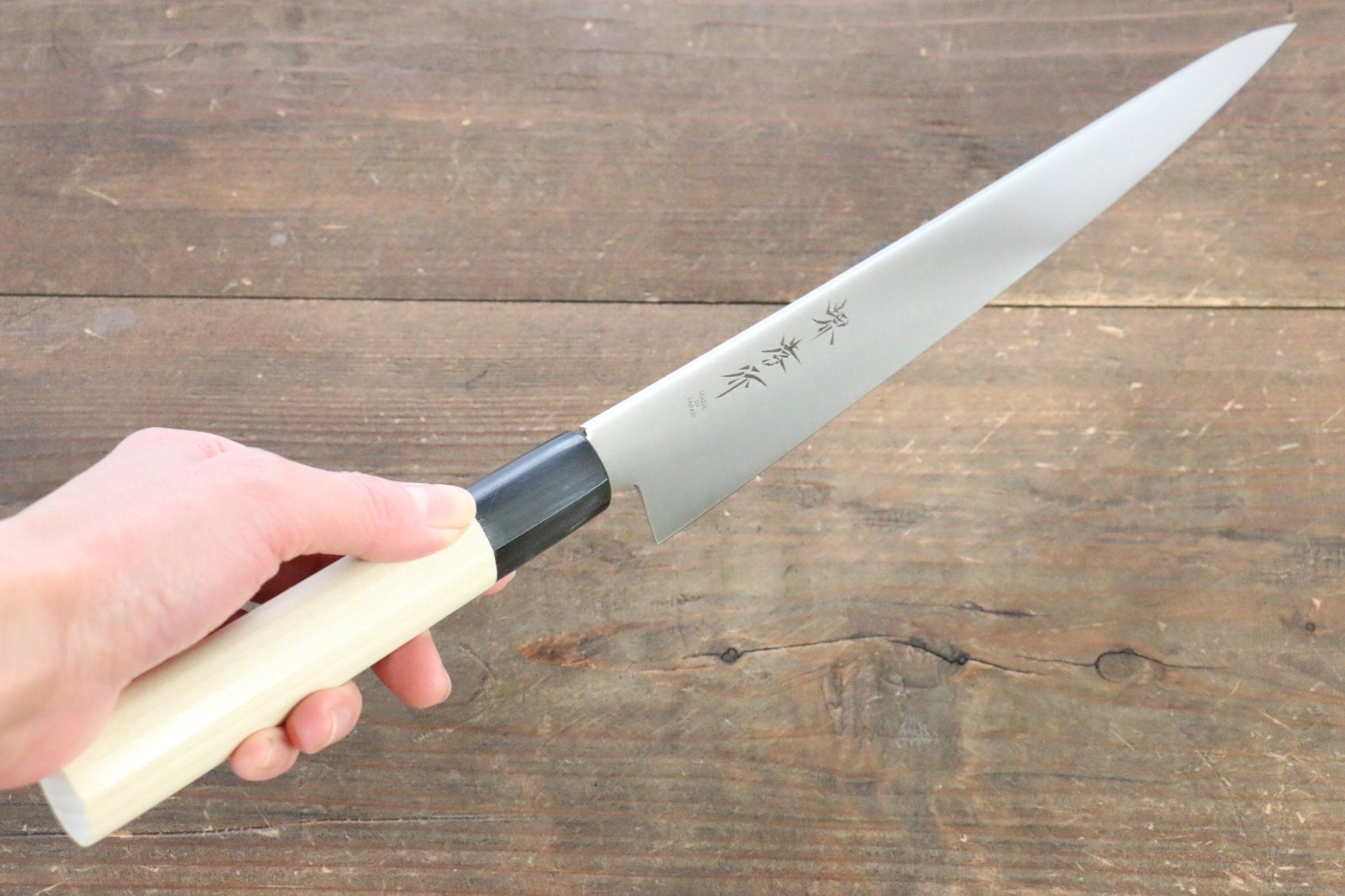 Sakai Takayuki INOX Steel Sujihiki Japanese Knife 240mm with Magnolia Handle - Japanny - Best Japanese Knife