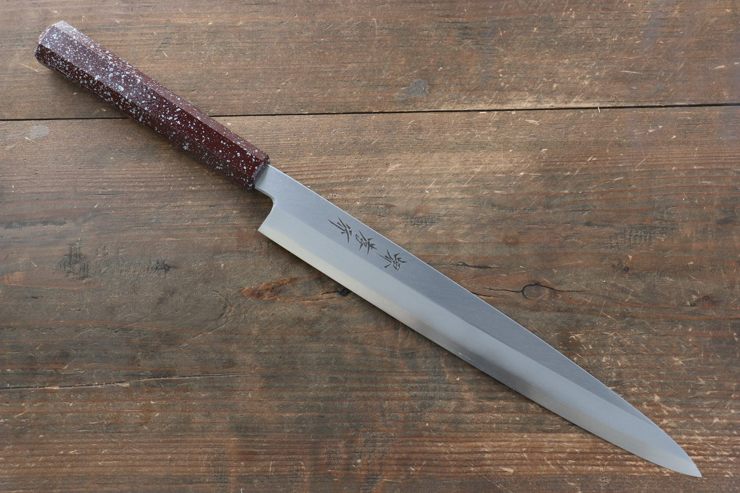 Sakai Takayuki Sakai Takayuki Nanairo INOX Molybdenum Yanagiba Japanese Knife 270mm with ABS resin(lacquerwareThe pattern of silver stones) Handle - Japanny - Best Japanese Knife