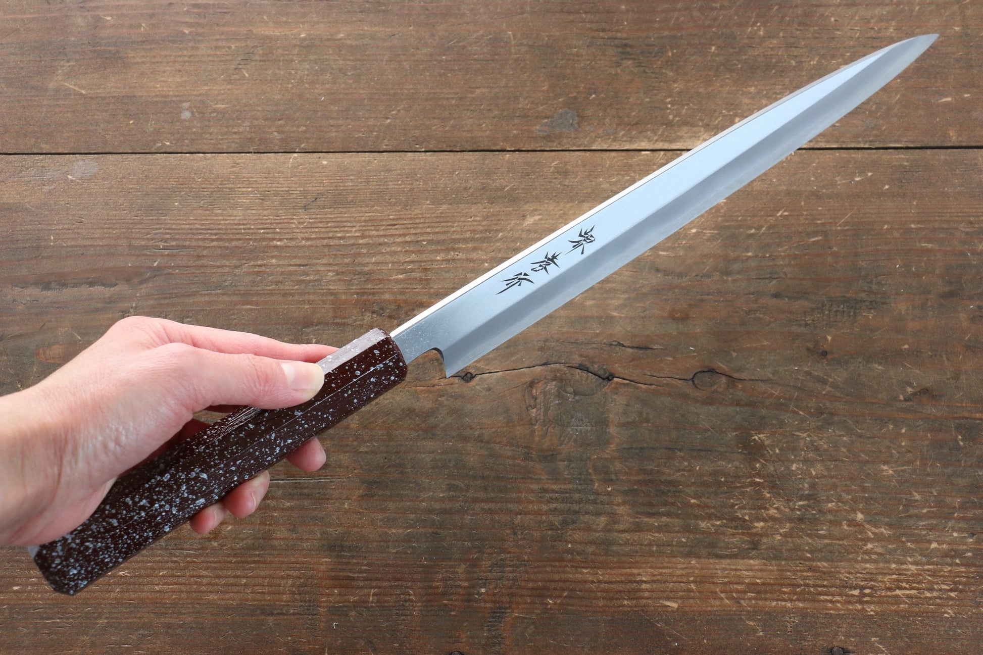 Sakai Takayuki Sakai Takayuki Nanairo INOX Molybdenum Yanagiba Japanese Knife 270mm with ABS resin(lacquerwareThe pattern of silver stones) Handle - Japanny - Best Japanese Knife
