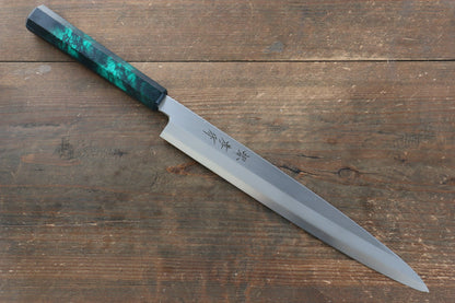 Sakai Takayuki Sakai Takayuki Nanairo INOX Molybdenum Yanagiba Japanese Knife 270mm with ABS resin(Green tortoiseshell) Handle - Japanny - Best Japanese Knife