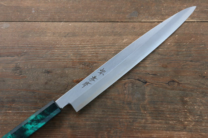 Sakai Takayuki Sakai Takayuki Nanairo INOX Molybdenum Yanagiba Japanese Knife 270mm with ABS resin(Green tortoiseshell) Handle - Japanny - Best Japanese Knife