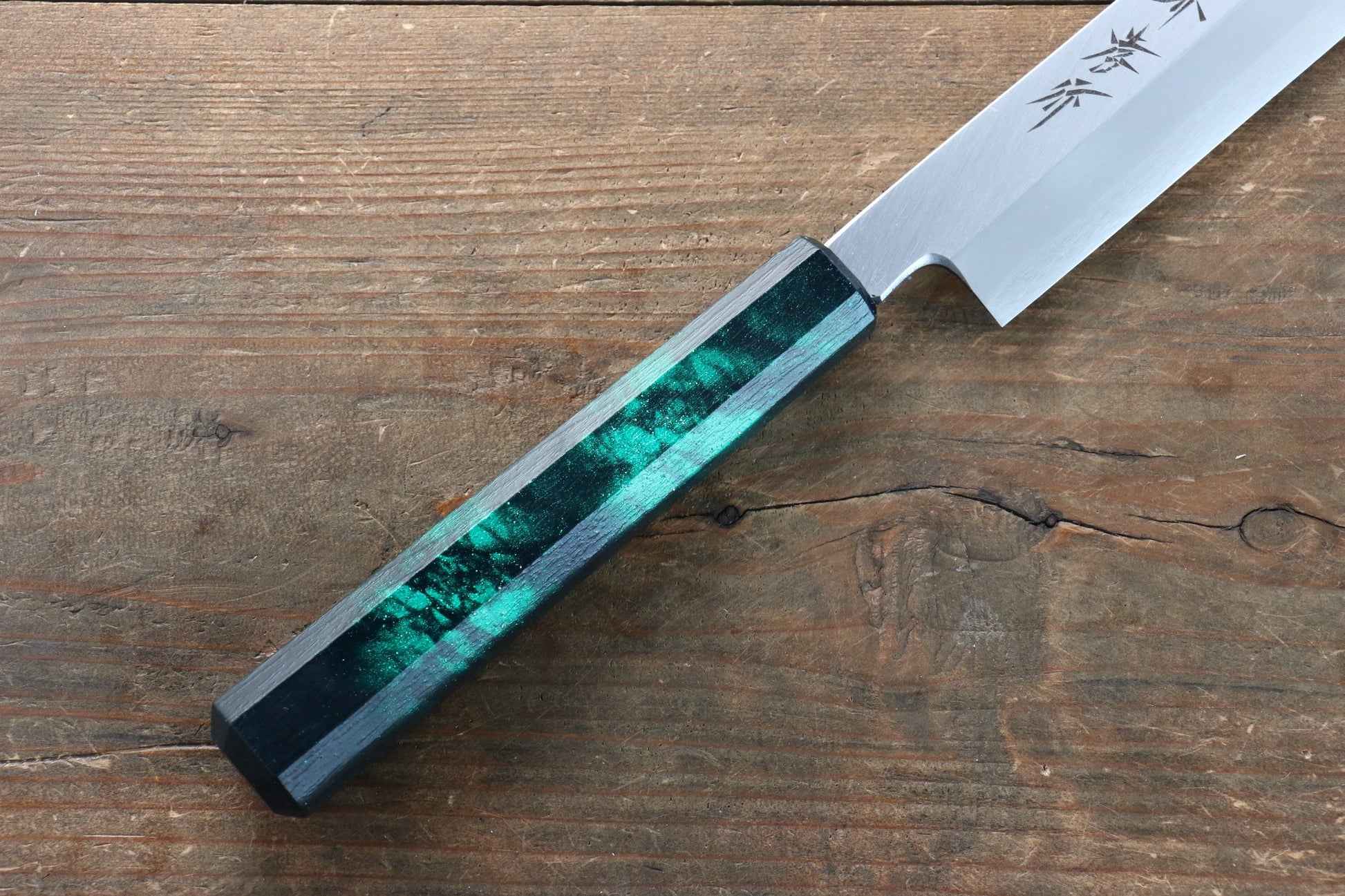 Sakai Takayuki Sakai Takayuki Nanairo INOX Molybdenum Yanagiba Japanese Knife 270mm with ABS resin(Green tortoiseshell) Handle - Japanny - Best Japanese Knife