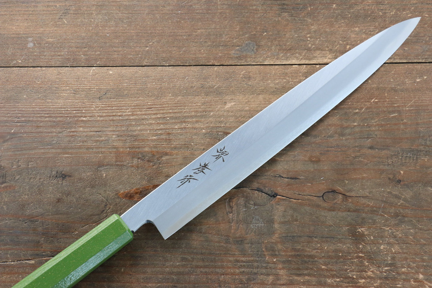 Sakai Takayuki Sakai Takayuki Nanairo INOX Molybdenum Yanagiba Japanese Knife 270mm with ABS resin(Green pearl) Handle - Japanny - Best Japanese Knife