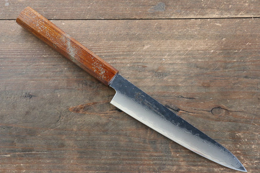 Sakai Takayuki VG10 33 Layer Damascus Petty-Utility Japanese Knife 150mm with Live oak Lacquered (Seiren) Handle - Japanny - Best Japanese Knife