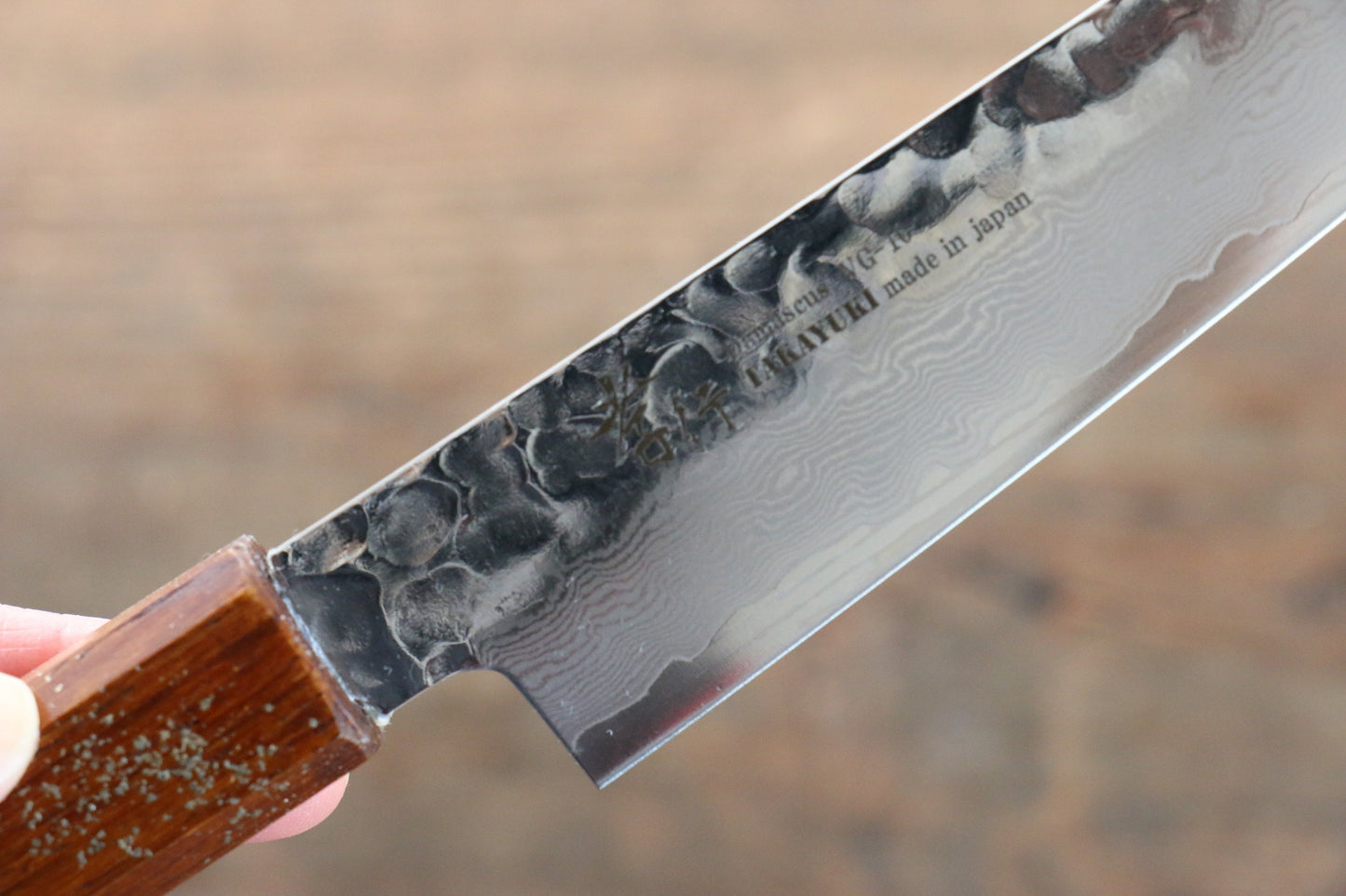 Sakai Takayuki VG10 33 Layer Damascus Petty-Utility Japanese Knife 150mm with Live oak Lacquered (Seiren) Handle - Japanny - Best Japanese Knife