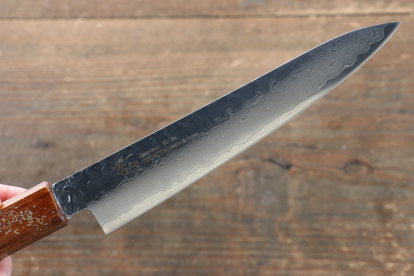 Sakai Takayuki VG10 33 Layer Damascus Petty-Utility Japanese Knife 150mm with Live oak Lacquered (Seiren) Handle - Japanny - Best Japanese Knife