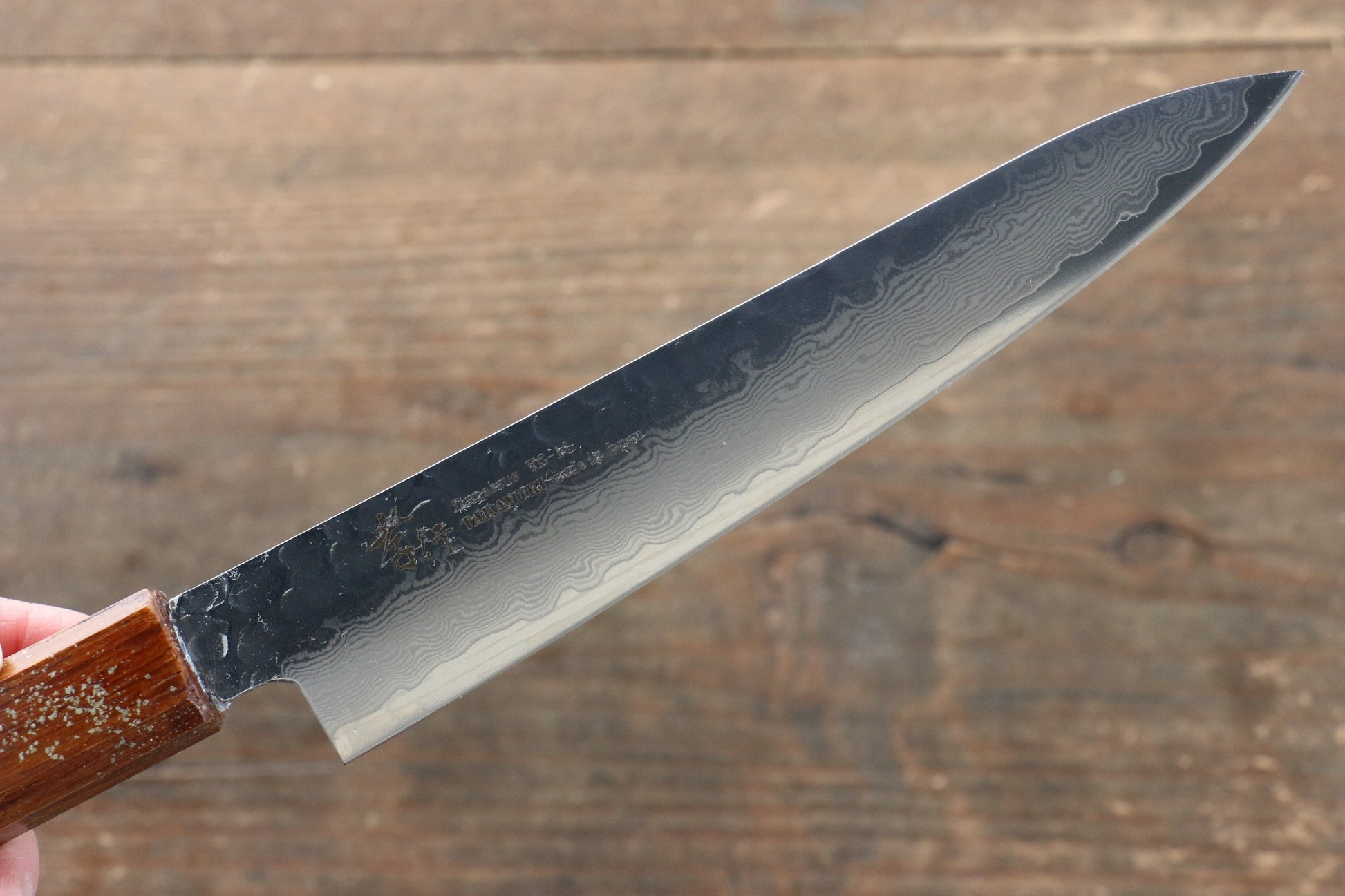 Sakai Takayuki VG10 33 Layer Damascus Petty-Utility Japanese Knife 150mm with Live oak Lacquered (Seiren) Handle - Japanny - Best Japanese Knife