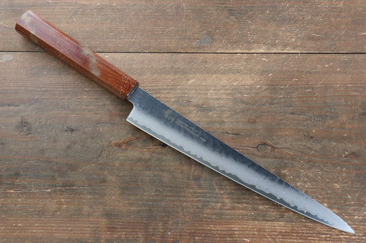 Sakai Takayuki VG10 33 Layer Damascus Sujihiki Japanese Knife 240mm with Live oak Lacquered (Seiren) Handle - Japanny - Best Japanese Knife