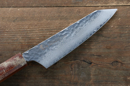 Sakai Takayuki VG10 33 Layer Damascus Kengata Santoku Japanese Knife 160mm with Live oak Lacquered (Seiren) Handle - Japanny - Best Japanese Knife