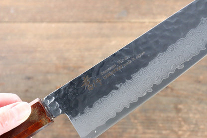 Sakai Takayuki VG10 33 Layer Damascus Gyuto Japanese Knife 240mm with Live oak Lacquered (Seiren) Handle - Japanny - Best Japanese Knife