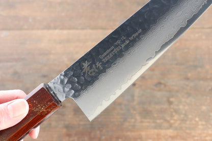 Sakai Takayuki VG10 33 Layer Damascus Gyuto Japanese Knife 210mm with Live oak Lacquered (Seiren) Handle - Japanny - Best Japanese Knife