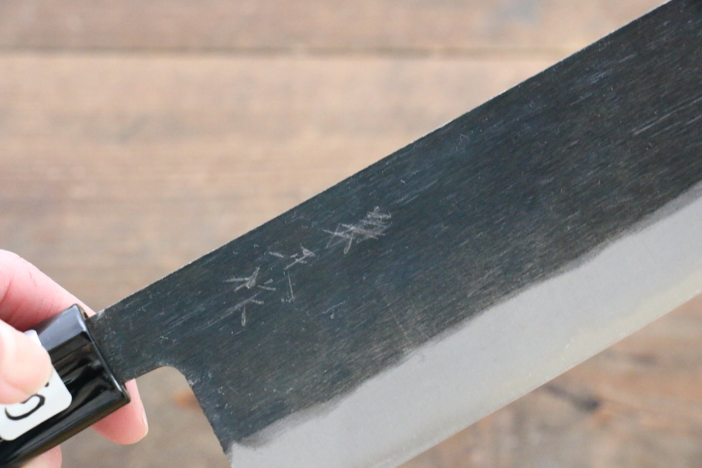 Kanetsune Blue Steel No.2 Kurouchi Nakiri Japanese Knife 165mm with Magnolia Handle - Japanny - Best Japanese Knife