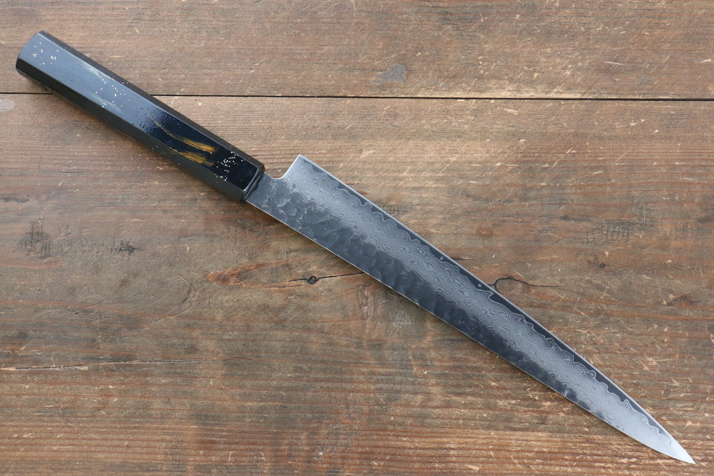 Sakai Takayuki VG10 33 Layer Damascus Sujihiki Japanese Knife 240mm with Live oak Lacquered (Saiu) Handle - Japanny - Best Japanese Knife