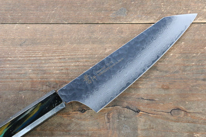 Sakai Takayuki VG10 33 Layer Damascus Kengata Santoku Japanese Knife 160mm with Live oak Lacquered (Saiu) Handle - Japanny - Best Japanese Knife