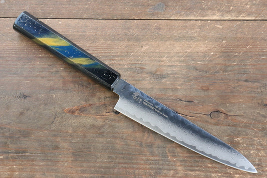 Sakai Takayuki VG10 33 Layer Damascus Petty-Utility Japanese Knife 150mm with Live oak Lacquered (Saiseki) Handle - Japanny - Best Japanese Knife