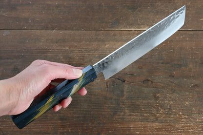 Sakai Takayuki VG10 33 Layer Damascus Nakiri Japanese Knife 160mm with Live oak Lacquered (Saiseki) Handle - Japanny - Best Japanese Knife