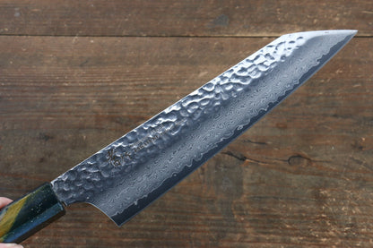 Sakai Takayuki VG10 33 Layer Damascus Kengata Gyuto Japanese Knife 190mm Live oak Lacquered (Saiseki) Handle - Japanny - Best Japanese Knife