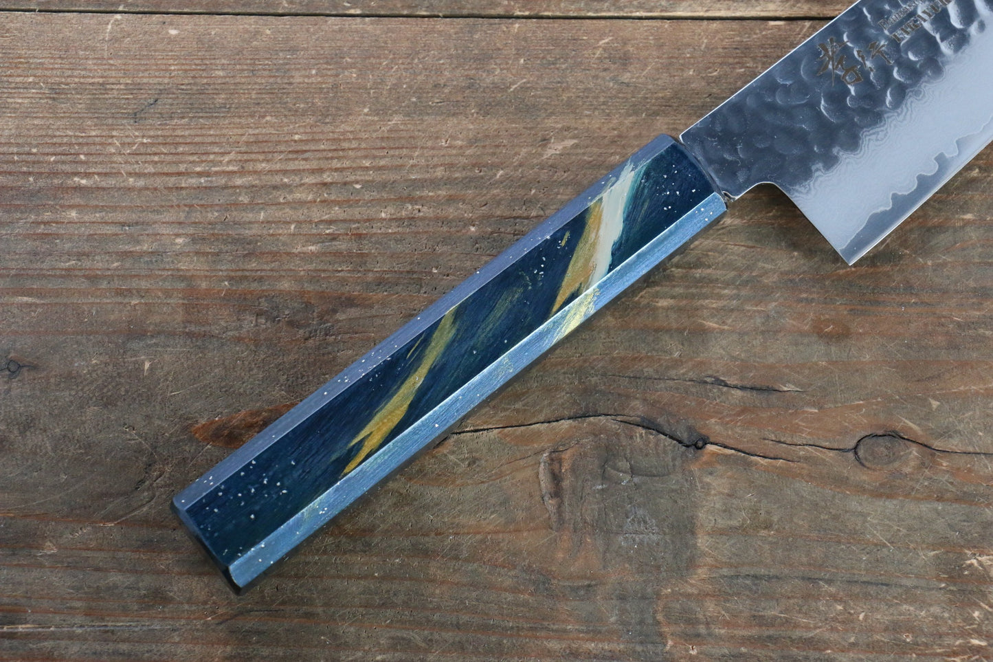 Sakai Takayuki VG10 33 Layer Damascus Gyuto Japanese Knife 210mm with Live oak Lacquered (Saiseki) Handle - Japanny - Best Japanese Knife