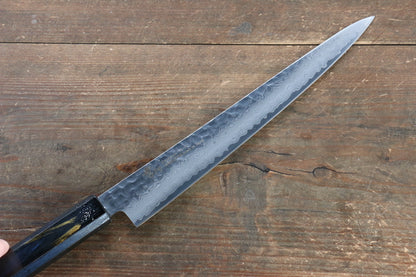 Sakai Takayuki VG10 33 Layer Damascus Sujihiki Japanese Knife 240mm with Live oak Lacquered (Saiseki) Handle - Japanny - Best Japanese Knife