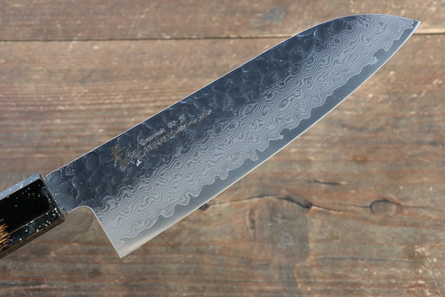 Sakai Takayuki VG10 33 Layer Damascus Santoku Japanese Knife 170mm with Live oak Lacquered (Kokushin) Handle - Japanny - Best Japanese Knife