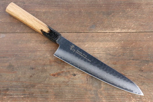 Sakai Takayuki VG10 33 Layer Damascus Gyuto Japanese Knife 210mm with Live oak Lacquered (Kokushin) Handle - Japanny - Best Japanese Knife