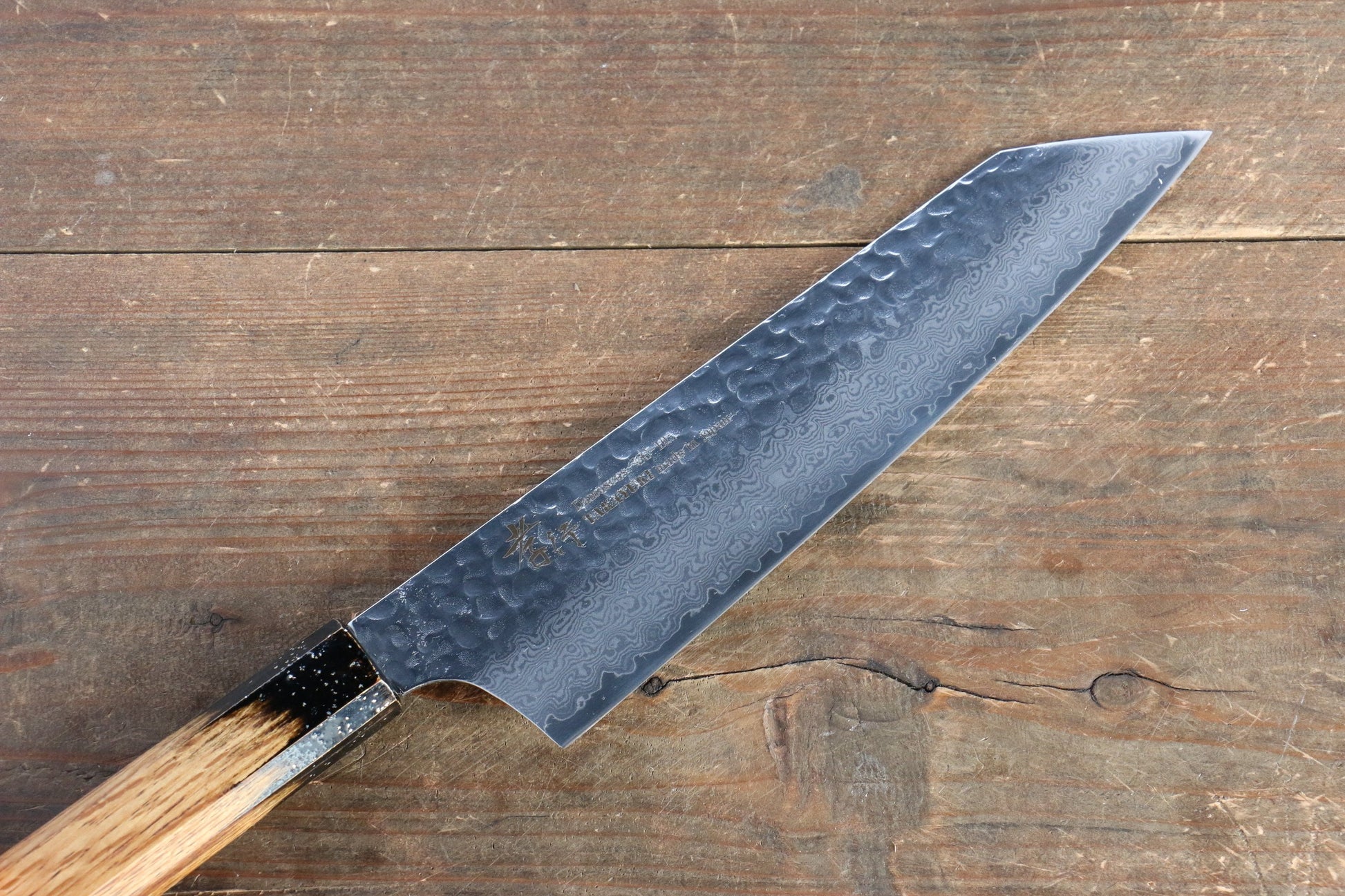 Sakai Takayuki VG10 33 Layer Damascus Kengata Gyuto Japanese Knife 190mm Live oak Lacquered (Kokushin) Handle - Japanny - Best Japanese Knife