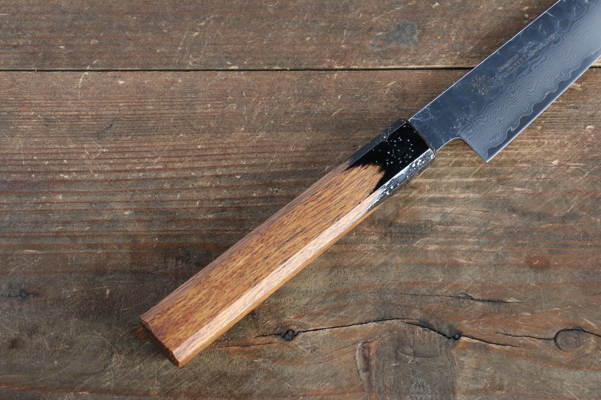 Sakai Takayuki VG10 33 Layer Damascus Petty-Utility Japanese Knife 150mm with Live oak Lacquered (Kokushin) Handle - Japanny - Best Japanese Knife