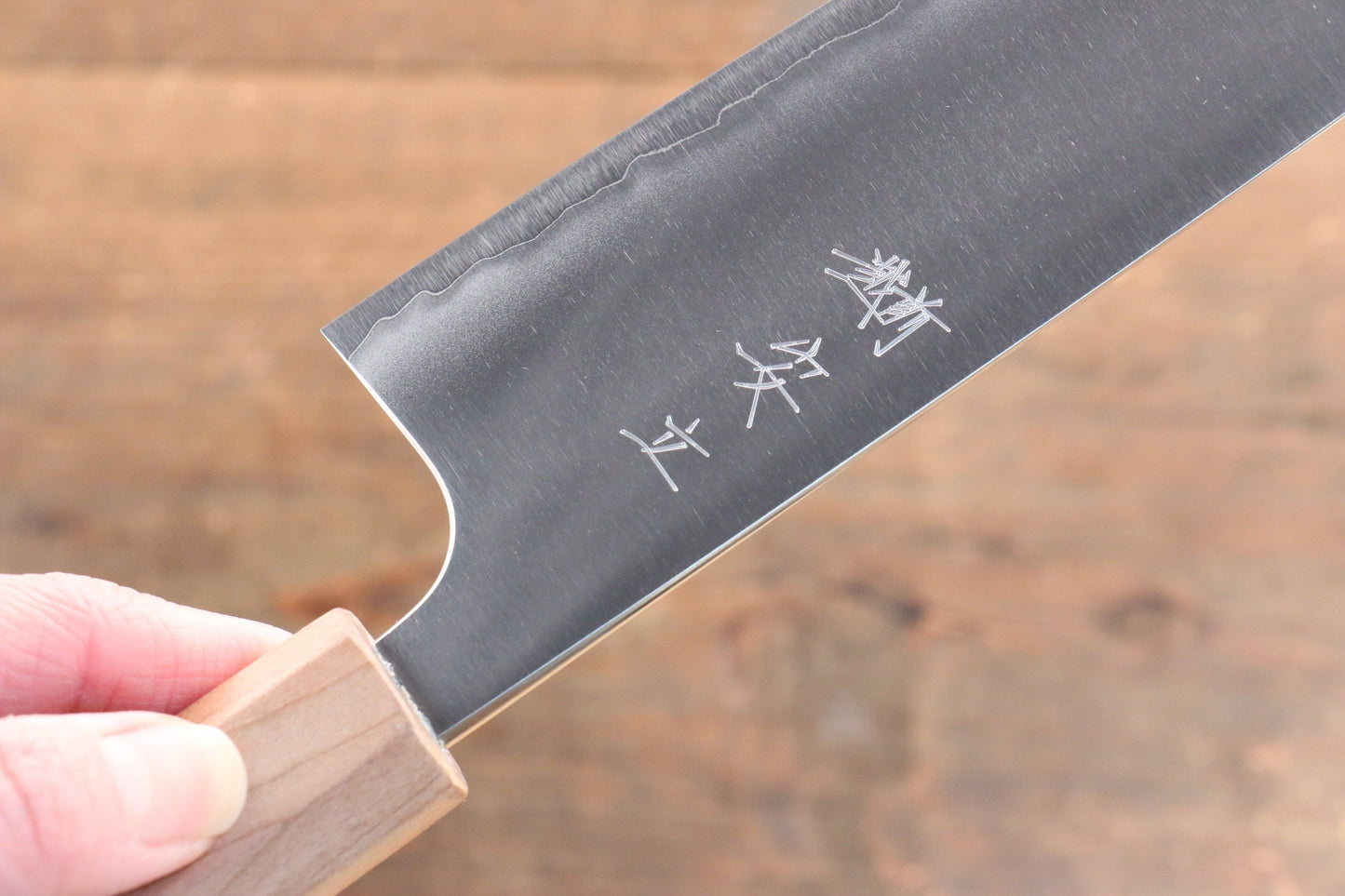 Katsushige Anryu Blue Steel Santoku Japanese Knife 165mm American Cherry - Japanny - Best Japanese Knife