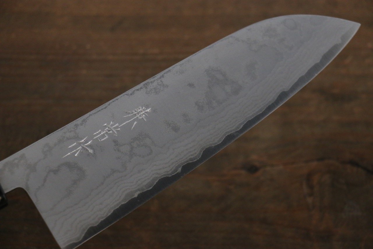 Kanetsune VG1 stain resistant Santoku Japanese Chef Knife 165mm Walnut Handle - Japanny - Best Japanese Knife