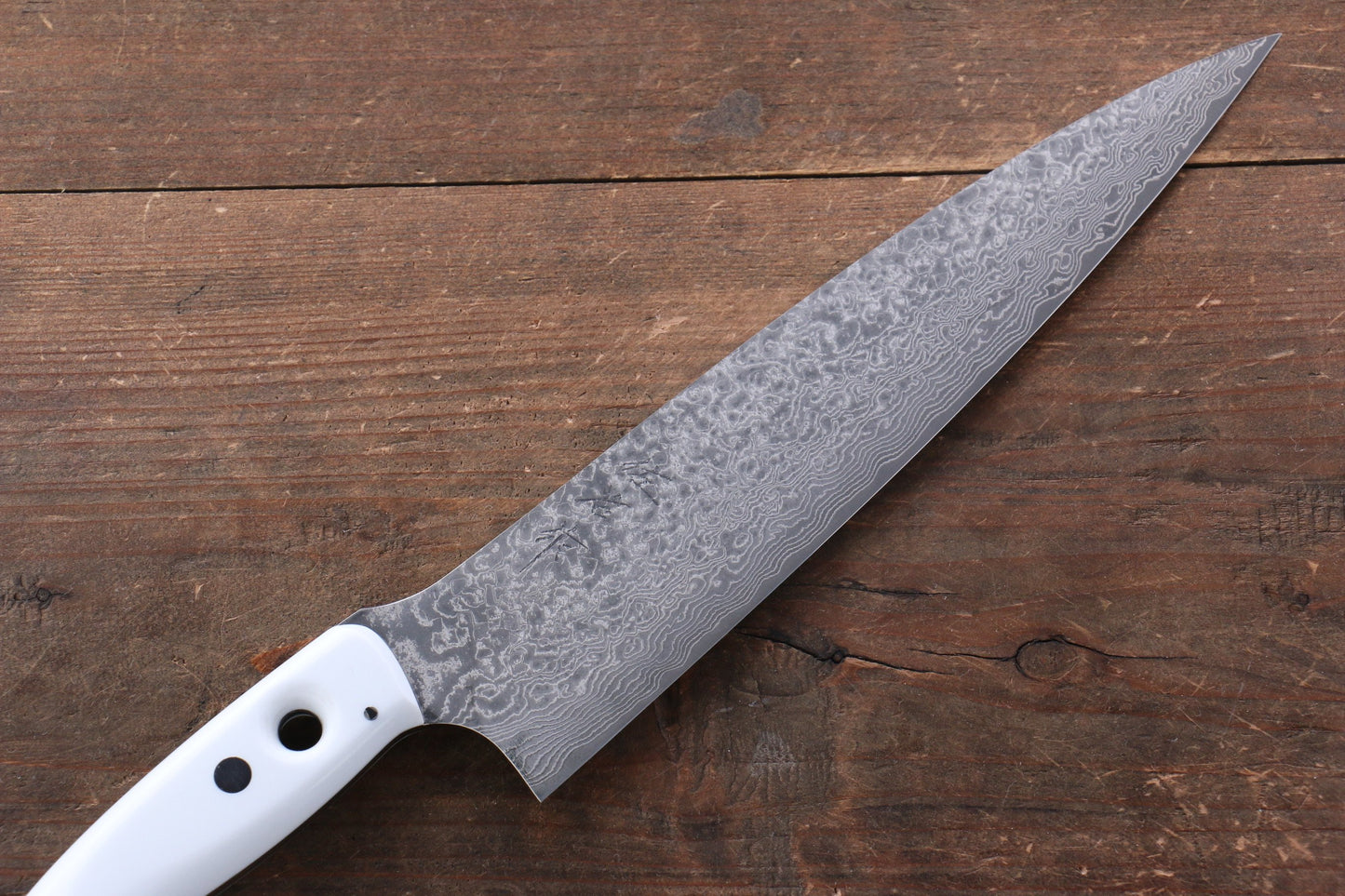 Takeshi Saji VG10 Black Finished Gyuto Japanese Knife 240mm with White Micarta Handle - Japanny - Best Japanese Knife