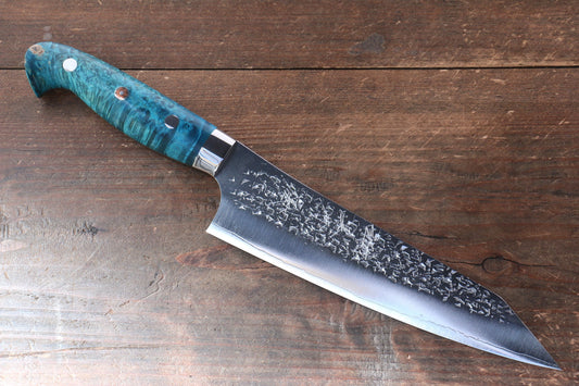 Yu Kurosaki Yu Kurosaki Shizuku R2/SG2 Hammered Gyuto Japanese Knife 180mm with Stabilized wood Handle - Japanny - Best Japanese Knife