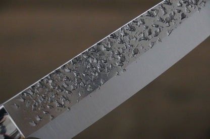 Yu Kurosaki Shizuku R2/SG2 Hammered Petty Japanese Chef Knife 130mm with White Stone Handle - Japanny - Best Japanese Knife