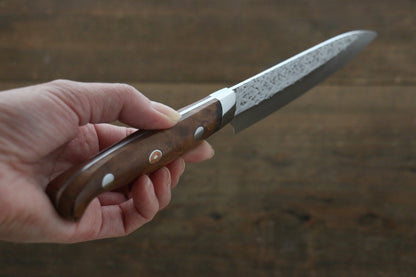 Yu Kurosaki Shizuku R2/SG2 Hammered Petty Japanese Chef Knife 130mm with Chinese Quince Handle - Japanny - Best Japanese Knife