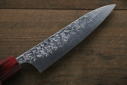 Yu Kurosaki Shizuku R2/SG2 Hammered Petty Japanese Chef Knife 120mm with American Cherry Handle - Japanny - Best Japanese Knife