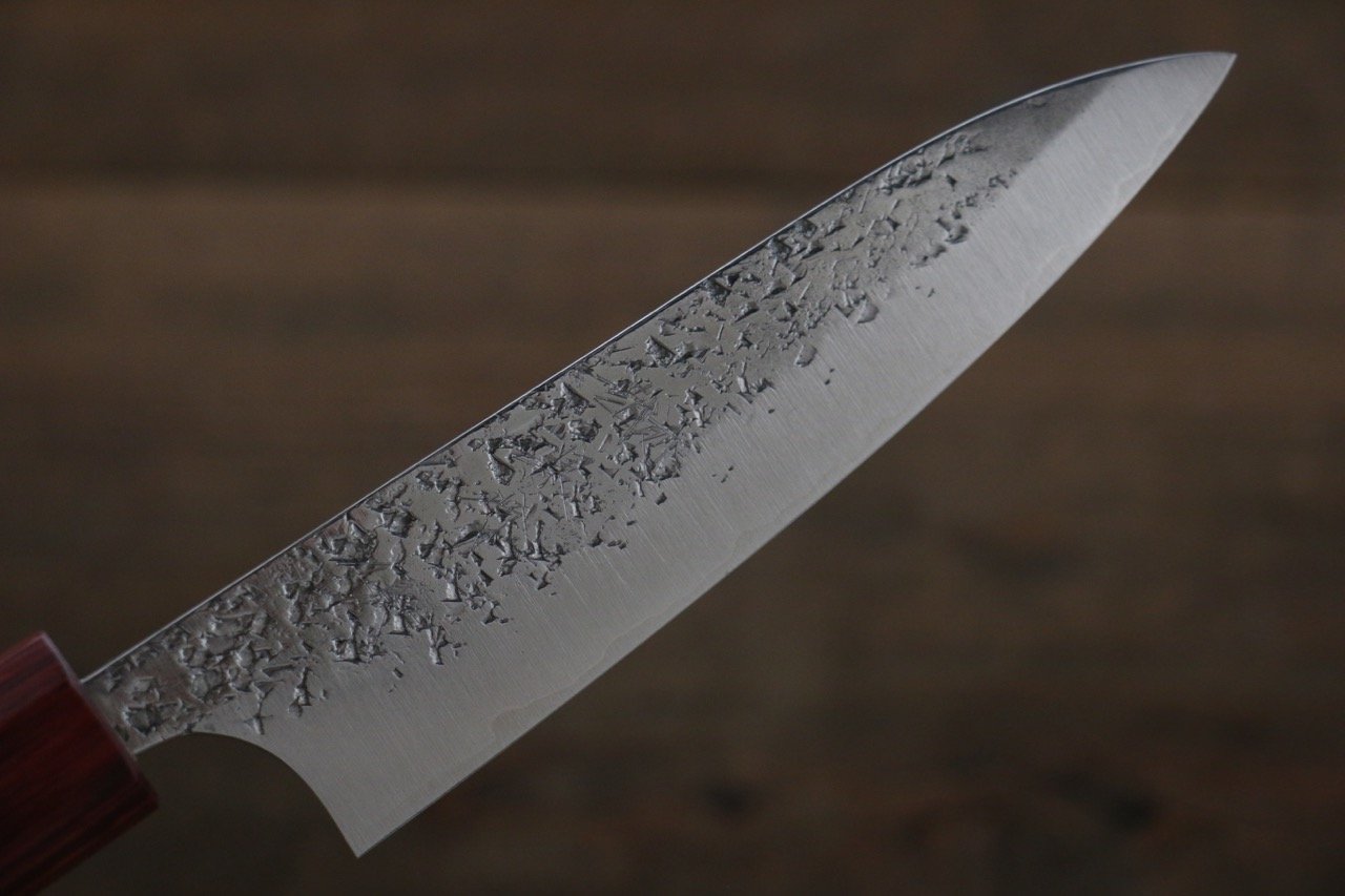 Yu Kurosaki Shizuku R2/SG2 Hammered Petty Japanese Chef Knife 120mm with American Cherry Handle - Japanny - Best Japanese Knife