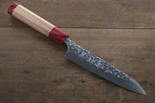 Yu Kurosaki Shizuku R2/SG2 Hammered Petty Japanese Chef Knife 150mm with American Cherry Handle - Japanny - Best Japanese Knife