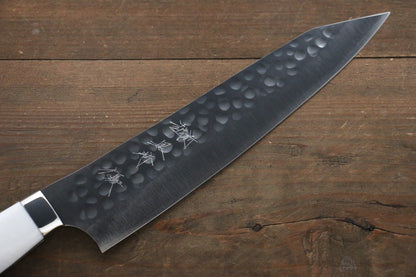 Yu Kurosaki R2/SG2 Hammered Kiritsuke Gyuto Japanese Chef Knife 210mm with White Stone Handle - Japanny - Best Japanese Knife